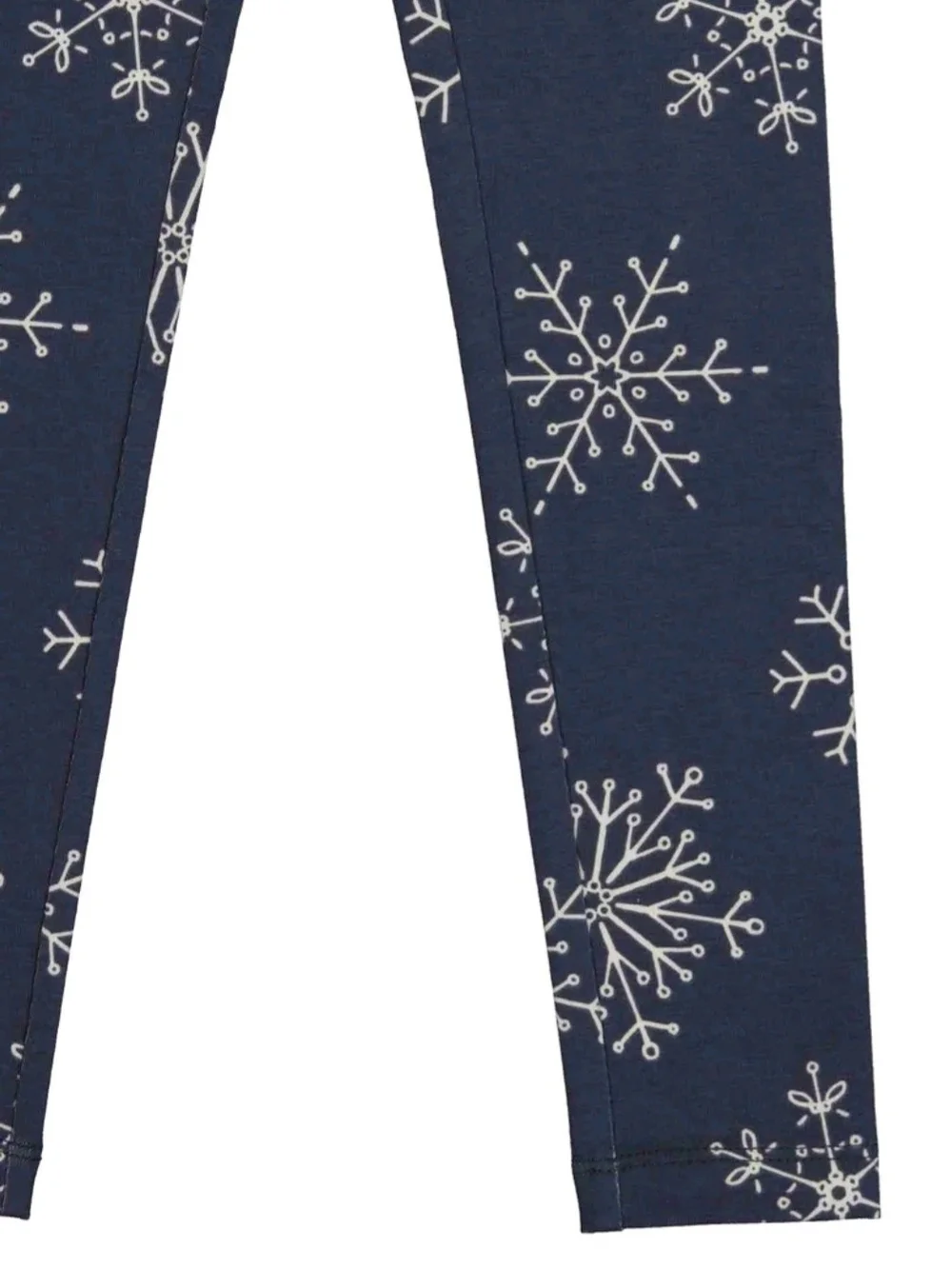 Navy Leggings with White Snowflake Print Girls Size L (10-12) NWT